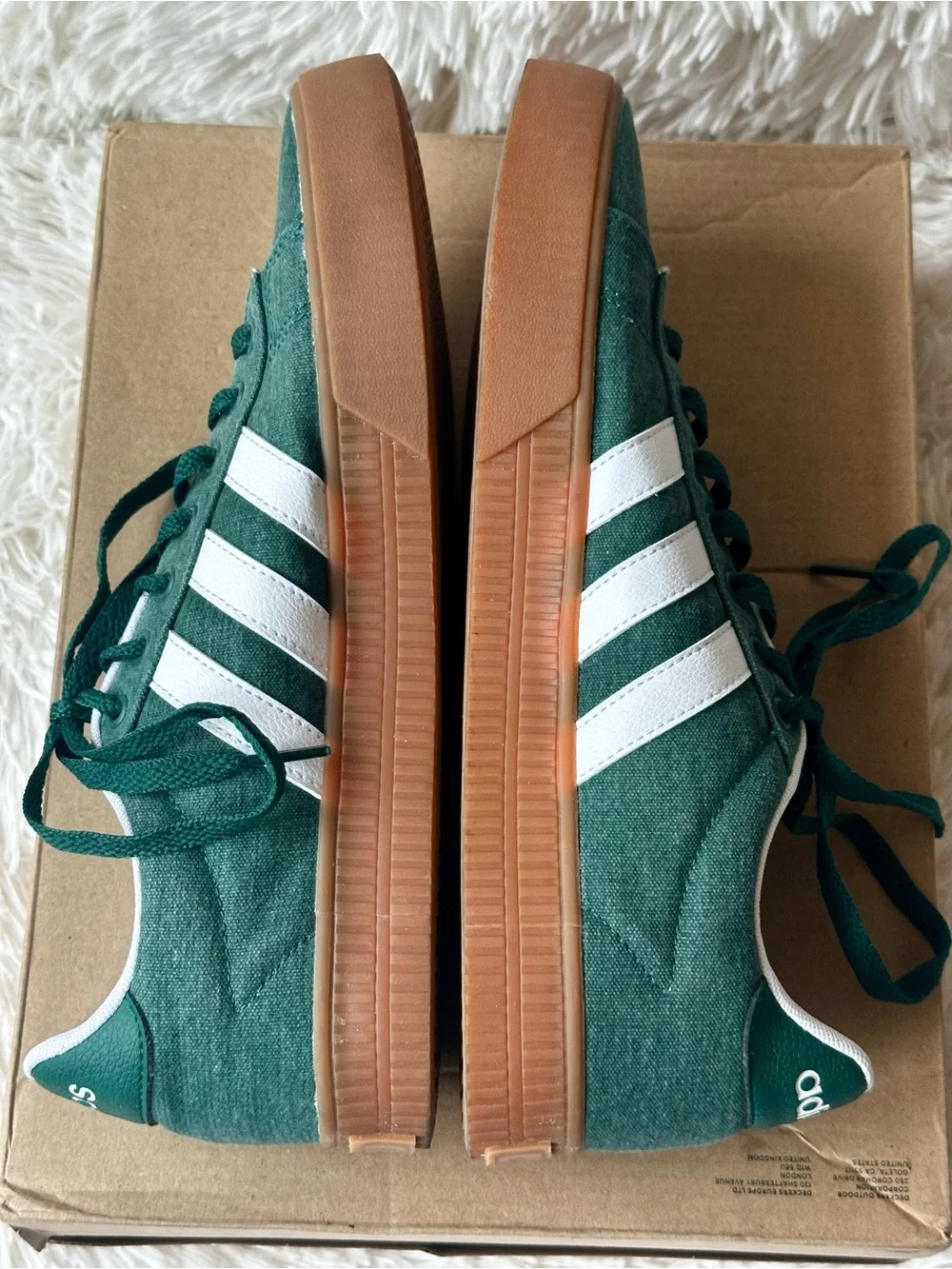 ADIDAS Daily 3.0 Collegiate Green White Gum Sole Sneakers Men’s Size 9 IF7487